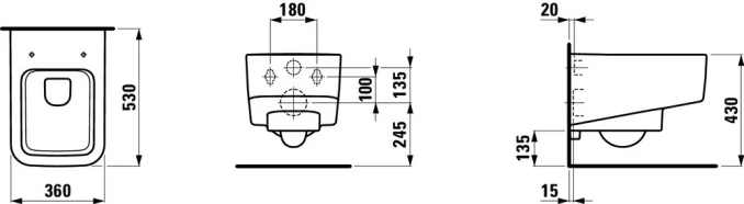 WC šolja konzolna LAUFEN PRO S rimless LA8209620000001