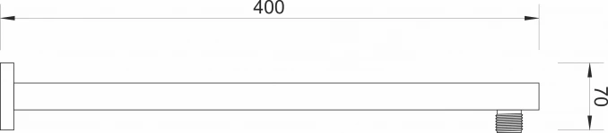 Držac ruže tuša MDR-401 cetvrtasti 400