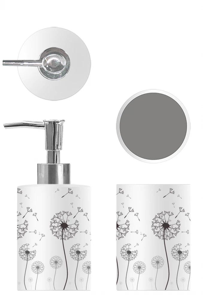 Kupatilski set MINOTTI VITRAŽ sa zavjesom. cašom i dozerom MKS003